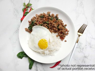 Thai Basil Pork with Rice (serves 2)