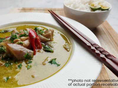 Thai Green Curry Chicken with Rice (serves 2)